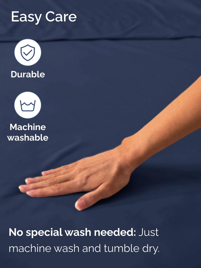 CGK Extra Deep Queen Single Fitted Sheet Only - Navy Blue