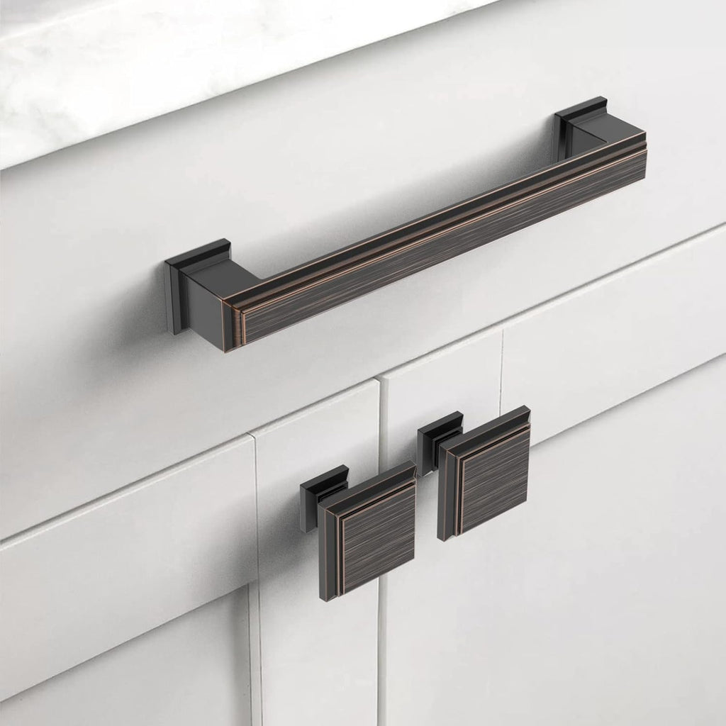 10 Pack 5 Inch(128mm) Oil Rubbed Bronze Kitchen Cabinet Handles Cabinet Pulls Kitchen Cabinet Hardware Drawer Pulls