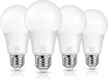 A19 LED Light Bulbs, 100 Watt Equivalent LED Bulbs, Daylight White 5000K, 1500LM, E26 Base, Non-Dimmable, 13W Bright (4-Pack)