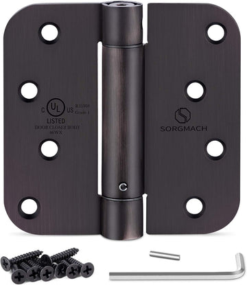 Self Closing Hinge Oil Rubbed Bronze Auto Close Hardware Hinge Outlet Adjustable Spring Hinges Door Closer Hinge 5/8" - Door Hinge