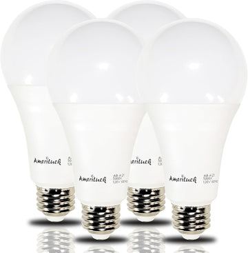 Warm White 3-Way LED Light Bulbs A21, 50-100-150W Equivalent, Low-Medium-High Setting, 3000K (Pack of 4)