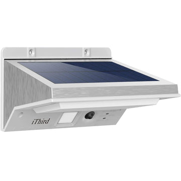 Solar Motion Sensor Light Outdoor, LED Solar Powered Outdoor Lights Solar Security Lights Stainless Steel for Yard