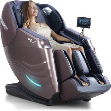 Massage Chair Full Body with Body Scan, Zero Gravity, SL-Track, Brown | 20 Modes Shiatsu Massage Chair Built-in Heat