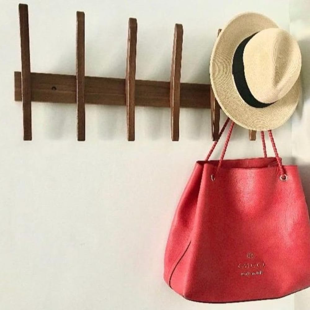 Solid Wood Wall Mounted Rack, Mid Century Modern Coat Rack , Coat Rack, 40 "W x 12 "H x 4 "D, Wall Mounted Rail