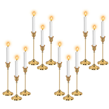 12pcs, Candlestick Holders Taper Candle Holders for Pillar Candles Sticks Holder Decor Halloween Christmas