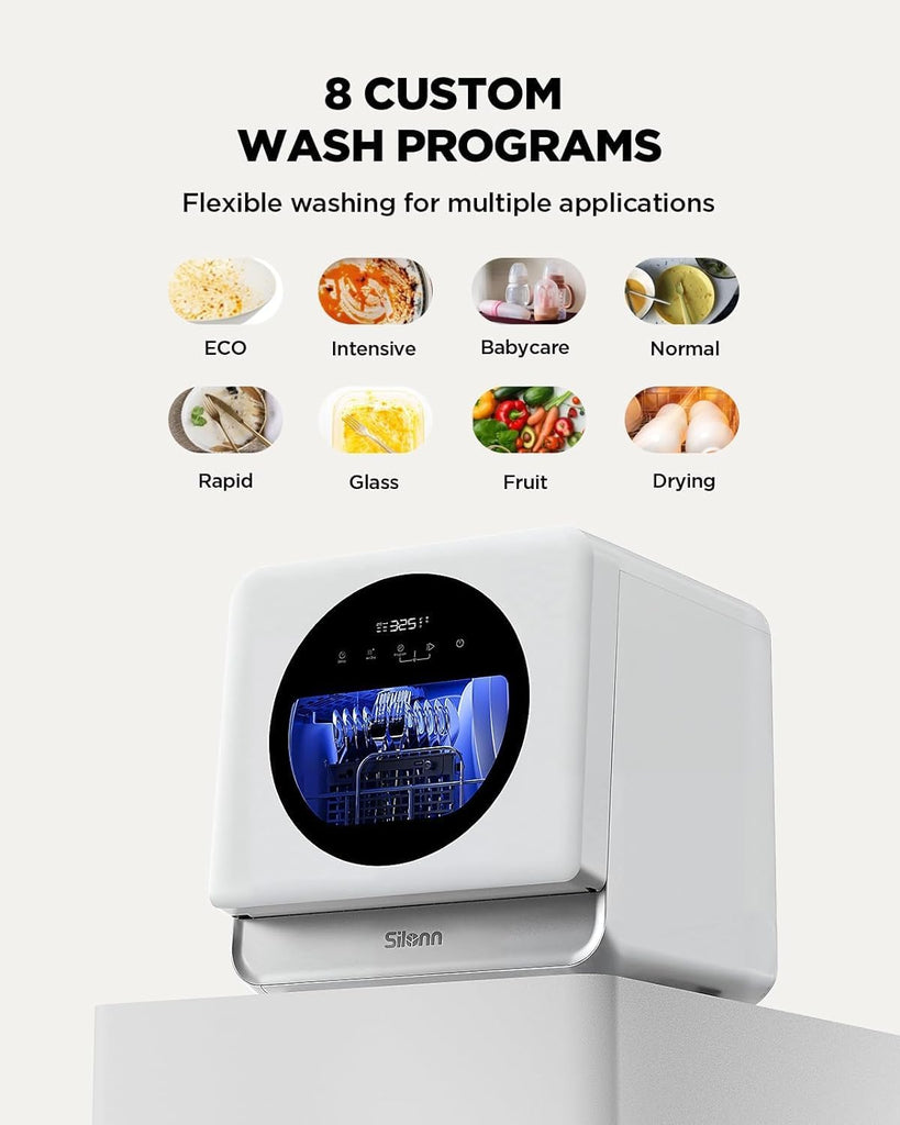 Portable Countertop Dishwasher with App Control