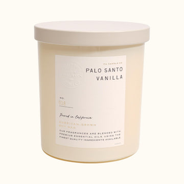 CO - Palo Santo Vanilla Scented Candle - 9oz, Atelier Collection Design - 50 hr Burn Time - Poured in California