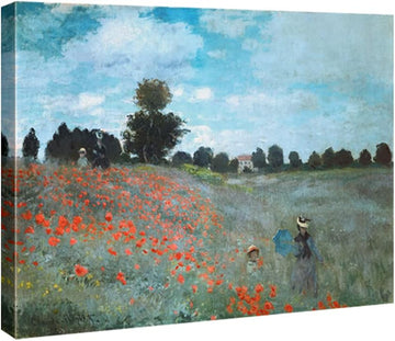 The Poppy Field Near Argenteuil Canvas Prints Wall Art of Claude Monet Famous Oil Paintings Reproduction Classic