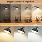 Arc Floor Lamps, 72" Modern Tall Lamp with Remote Control and Stepless Dimmable 9W LED Bulb