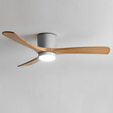 48" Quiet Ceiling Fan with LED Lights - 6 Speed Remote, 3 Color Temperatures, Modern Wood Flush Mount Ceiling Fans