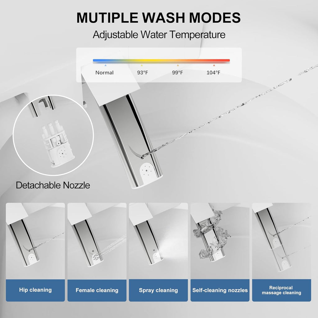 Smart Toilet with Bidet Built in, Elongated Bidet Toilet with Auto Soft Open/Close, Auto Flush