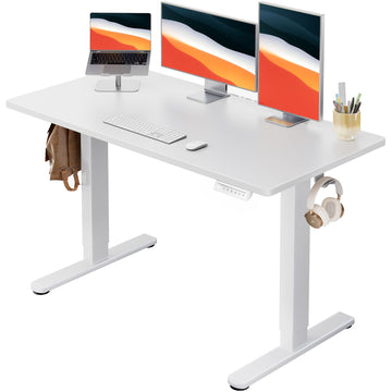 Electric Standing Desk, Whole Piece Desktop, Adjustable Height Computer Desk, 4 Height Memory Settings, Sit Stand Up