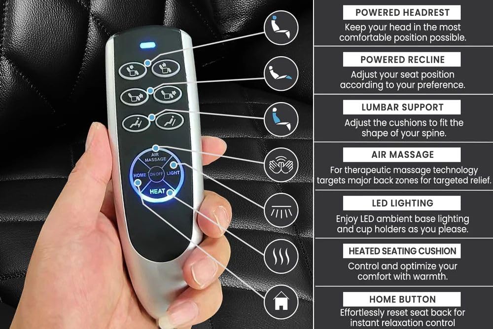 Tuscany Executive Premier Home Theater Seating with Heat & Massage