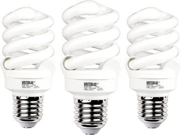 E26 Spiral CFL Light Bulbs Medium Base 13Watt (60Watt Equivalent) Soft White 2700K, 1040Lm Non-dimmable Compact
