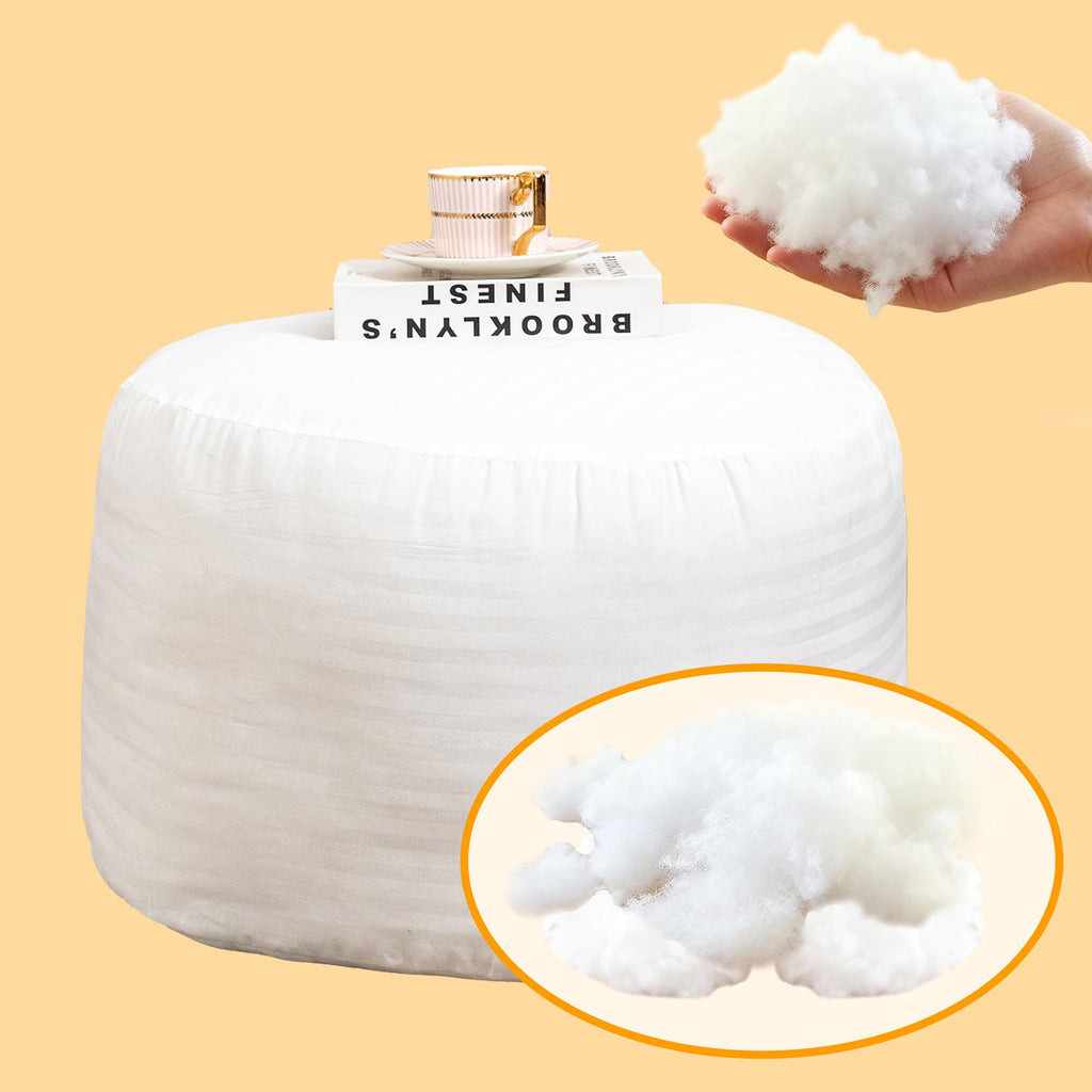 Ottoman Stuffing, PP Cotton Ottoman Pouf Insert, Round, 20x14 In