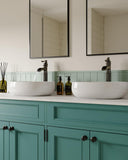 Waterfall Spout Oil Rubbed Bronze Bathroom Faucet Single Handle One Hole Vessel Sink Faucet ORB Lavatory Faucets Deck