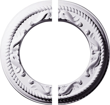 12 1/4"OD x 7 1/2"ID x 7/8"P Roped Medway Ceiling Medallion, Fits Canopies up to 7-1/2", 2 Piece