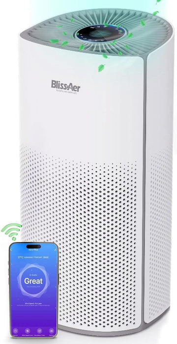 Air Purifiers for Home Large Room Pets Up to 1800 Ft² - Smart WiFi & Voice Control True HEPA Air Purifier For Home