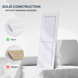 32 x 84 inch White Barn Door with 5.5FT Sliding Door Hardware Kit Included & Handle,Solid Wood Cover