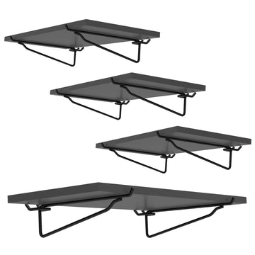 Black Pegboard Shelf Set, 4 pcs, 8" x 16"