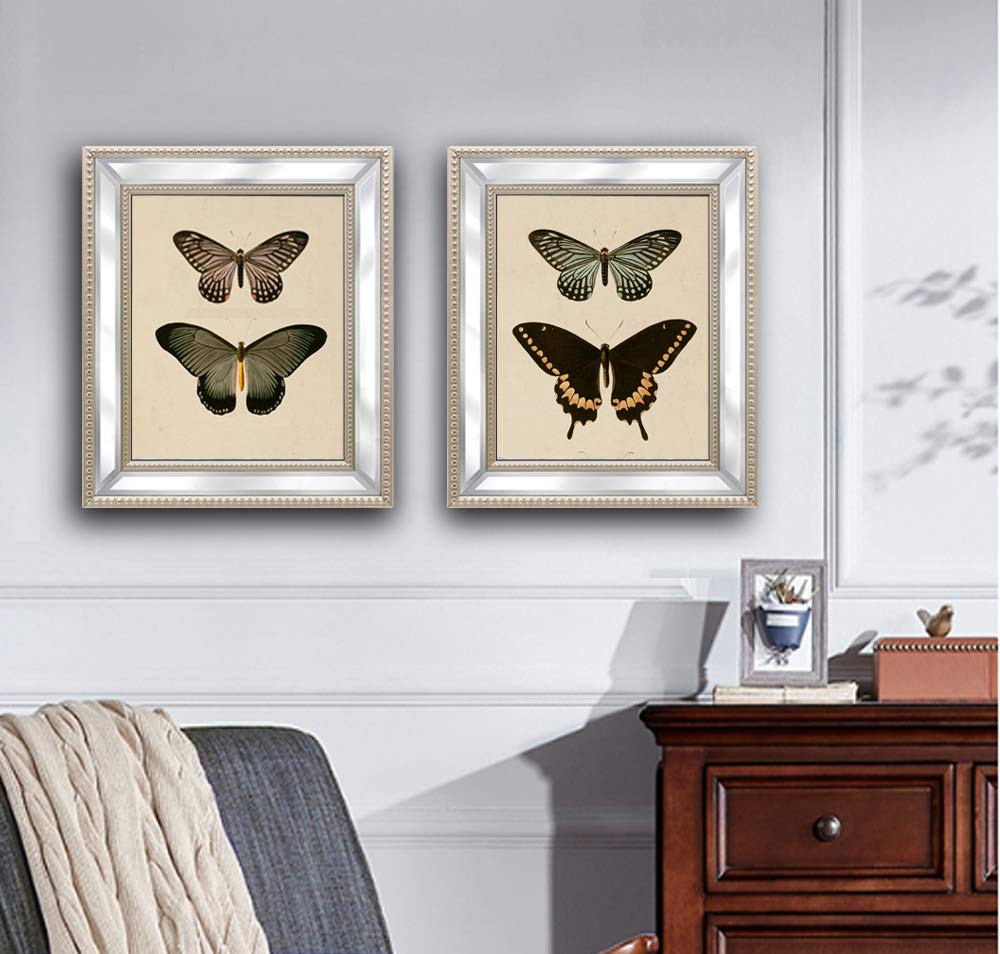 8x10 2 Pack Mirror Photo Frames Sets for Wall Pictures Decor or Table Stand