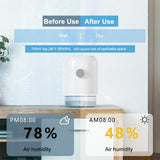 Dehumidifier for Home (300 Sq.Ft), Small Dehumidifiers with Auto Shut Off, Ideal for Closet Bedroom Bathroom RV T1
