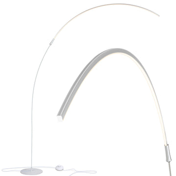Inspired Arco Style Sparq Arc Floor Lamp - Sleek, Minimalist Curved LED Standing Lamp Desk, Arches Over Bed and Sofa for Reading, Bright