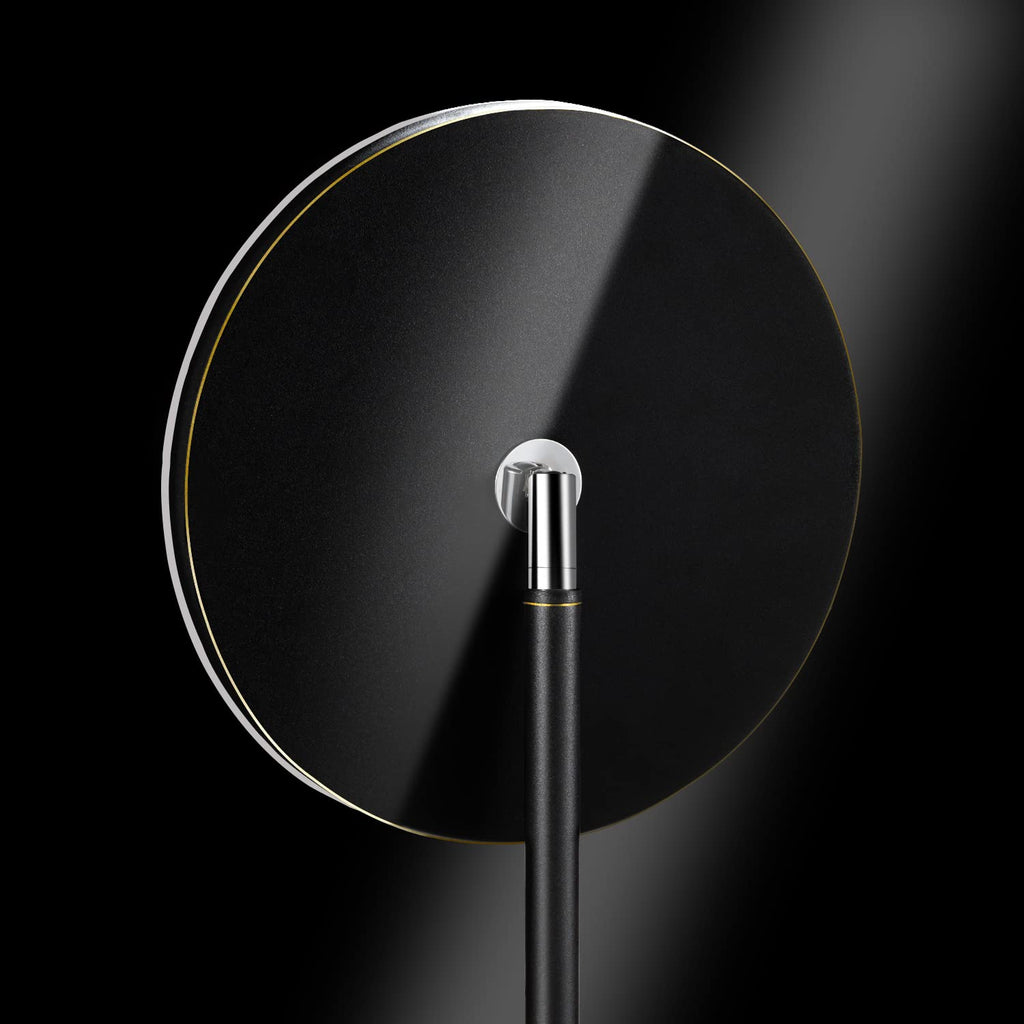 LED Torchiere Floor Lamp with Remote, Stepless Dimmable, Black Gold