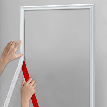 240"L x 0.9"W Peel and Stick Chair Rail Panel Molding, Pre-Primed Trim Decoration & Wall Protection