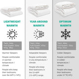 King Luxury 100% Organic Cotton All Season Down Feather Fibers Comforter