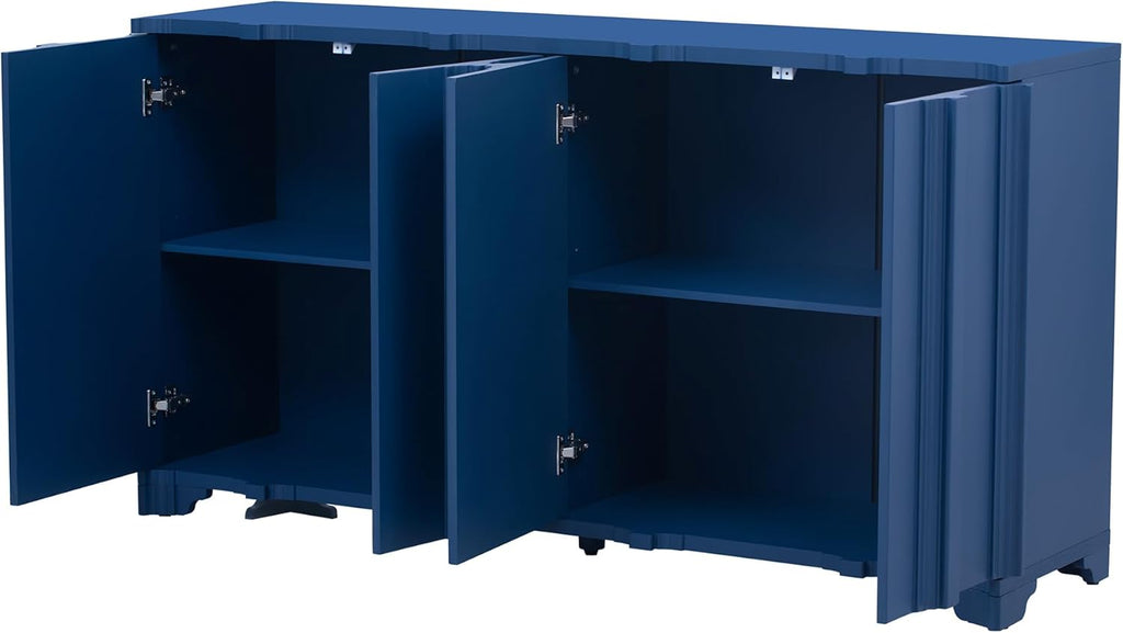 59.7" Modern Buffet Cabinet with 4 Linear Doors