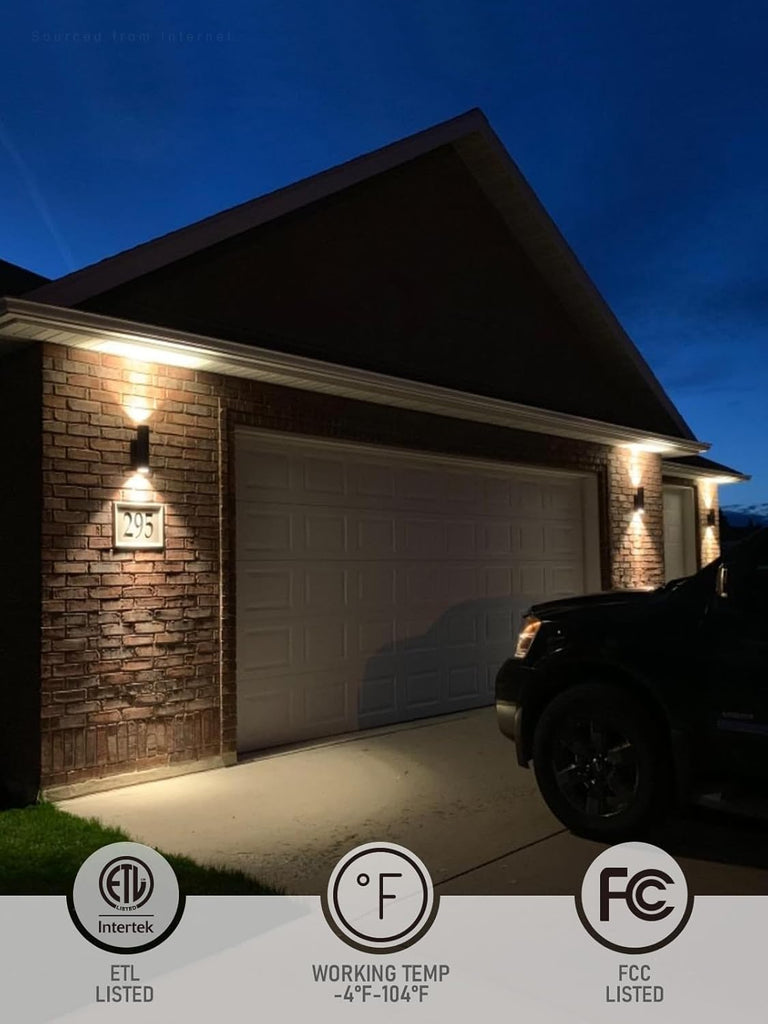 Modern Outdoor Cylinder Wall Lights 12", Up and Down Porch Patio Lights, Matte Black Waterproof Wall Sconce, Aluminum