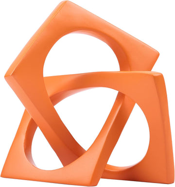 Geometric Cube Orange Knot Decorations, Geometric Sculptures, Modern Home Decorations Decor Accents, Dining Tables