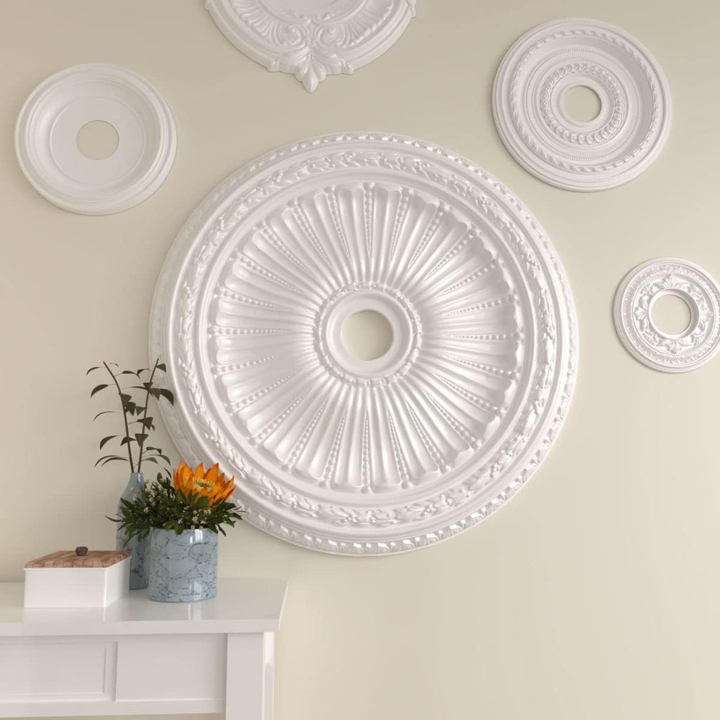 35 1/8"OD x 4 7/8"ID x 2 1/2"P Viceroy Ceiling Medallion (Fits Canopies up to 4 7/8")