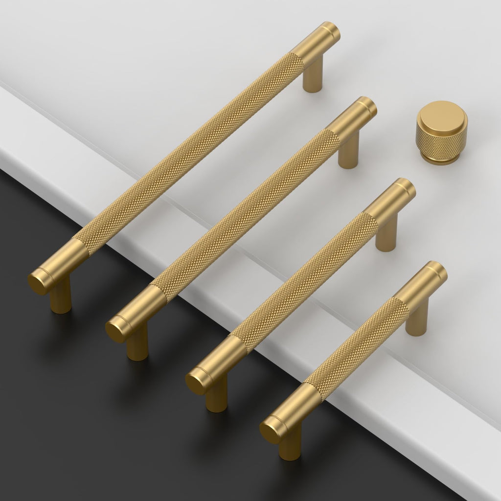 2 Pack Champagne Bronze Cabinet Knobs Heavy-Duty Solid Kitchen Cabinet Pulls Champagne Gold Dresser Drawer Hardware