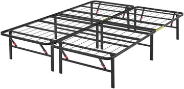 Bed Frame with Ample Underbed Storage, Foldable Metal Platform, Sturdy Steel, No Box Spring Needed, 14 inches High