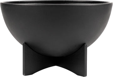 36" Massive Outdoor Solerno Garden Planter, Made from 100% Recycled Material, Weather-Resistant, Black - Durable