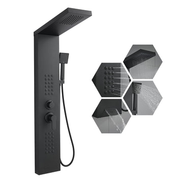 Rainfall Shower Panel System - 4 in 1 Full Body Shower Tower