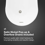 Isaac 58 in. Seamless White Acrylic Freestanding Slipper Bathtub