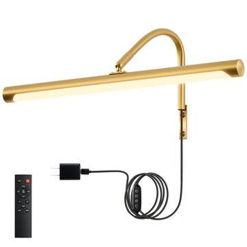 Plug in Picture Light for Wall, Modern Dimmable Picture Frame Lights with Remote LED Wall Art Lights for Paintings