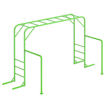 Outdoor Monkey Bar Set with Climbing Frame, Gymnastics bars, Playground Sets for Backyards, Metal Monkey Bars for