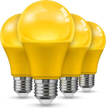 Yellow Bug Light Bulbs Outdoor, A19 9W Bug Lights for Outside