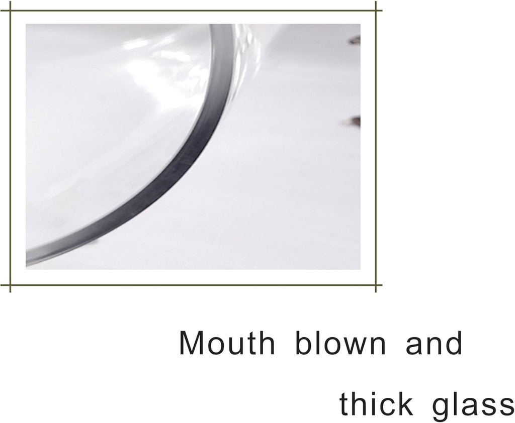 6" Wide Glass Hurricane Candle Holders with Handmade Sturdy Glass Sleeves and Vintage Natural Wood Base for Pillar