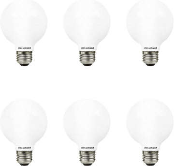 LED TruWave Natural Series Globe G25 Light Bulb, 40W Equivalent, Efficient 4.5W, 350 Lumens, Dimmable, Frosted, 2700K (6 Pack)