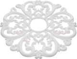 24" OD x 5" ID White Ceiling Medallion 4-Piece Set Ceiling Medallion for Chandelier Decoration, Quick and Easy