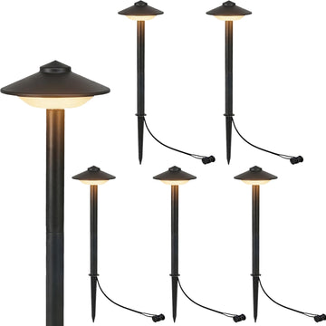 6 Pack Low Voltage Pathway Lights LED Garden Lights Warm White