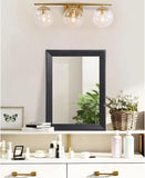 Wall Mirror Black Rectangle Mirrors for Wall with Wood Framed Decorative Bathroom Living Room Farmhouse Entryway