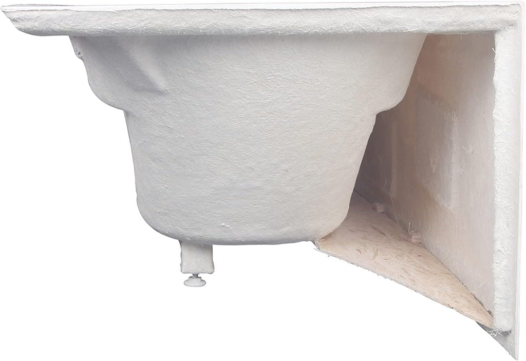 Aqua Eden VTAP603022R 60-Inch Acrylic Anti-Skid Alcove Tub with Right Hand Drain Hole, White