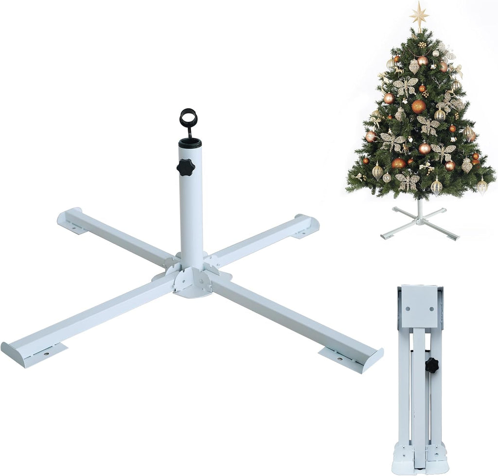 Foldable Portable Beach Umbrella Stand-Portable Patio Umbrella Base Holder,Outdoor Sunshade Anchor,with Weight Bag,Rust