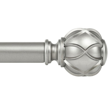 1 Inch Curtain Rod 140 to 180 Inch, Extra Long Heavy Duty, Silver